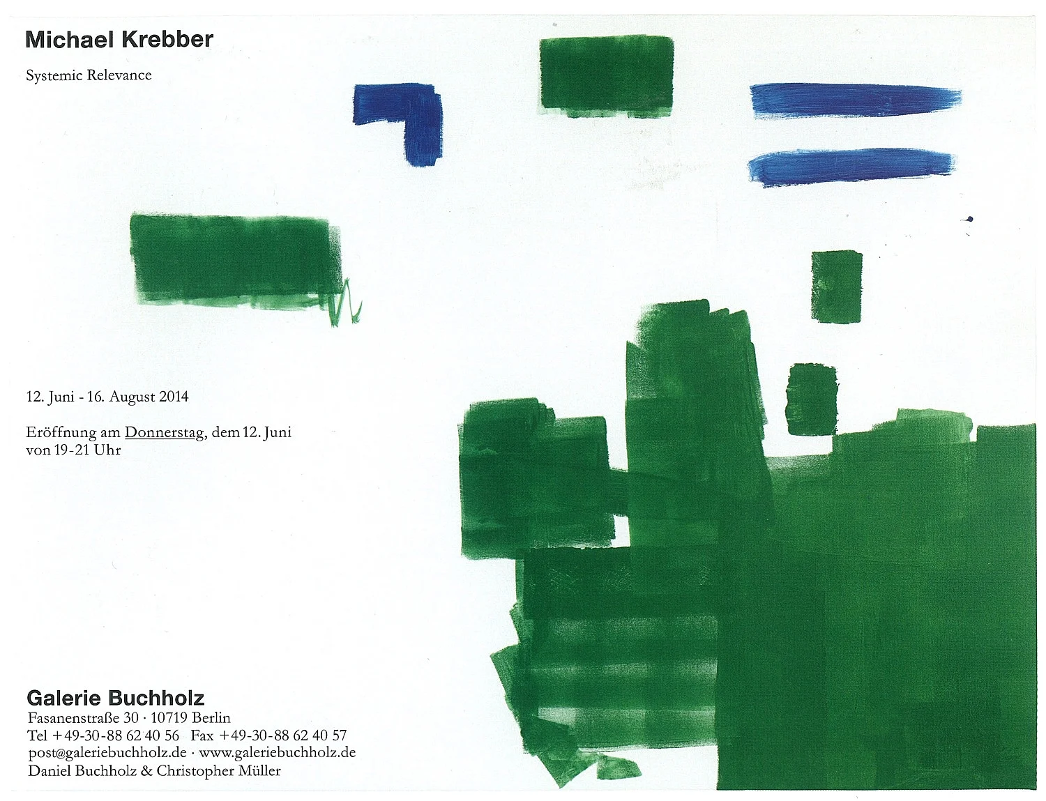 Systemic Relevance — Michael Krebber — Exhibitions — Galerie Buchholz — Image 01