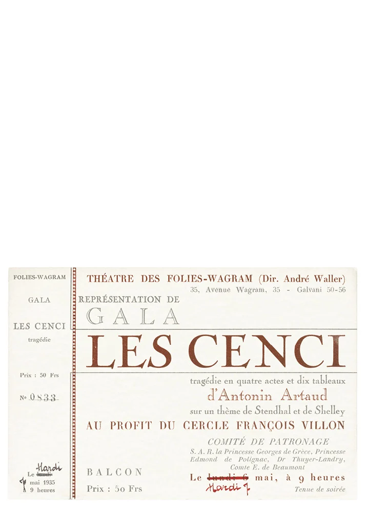 Antonin Artaud - Balthus - Christophstraße 2025 — Antonin Artaud Balthus  — Exhibitions — Galerie Buchholz — Image 04